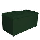 Calçadeira Estofada Liverpool 90 Cm Solteiro Suede Verde - Am