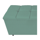 Calçadeira Estofada Manchester 140 Cm Casal Linho Azul Turque