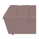 Calçadeira Estofada Manchester 140 Cm Casal Linho Rosê - Doce