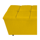 Calçadeira Estofada Manchester 140 Cm Casal Suede Amarelo - A