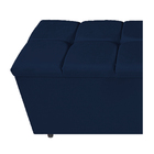 Calçadeira Estofada Manchester 140 Cm Casal Suede Azul Marinh