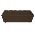 Calçadeira Estofada Manchester 140 Cm Casal Suede Marrom - Do
