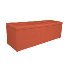 Calçadeira Estofada Manchester 140 Cm Casal Suede Terracota -