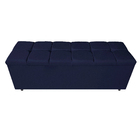 Calçadeira Estofada Manchester 160 Cm Queen Size Corano Azul