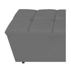 Calçadeira Estofada Manchester 160 Cm Queen Size Linho Chumbo