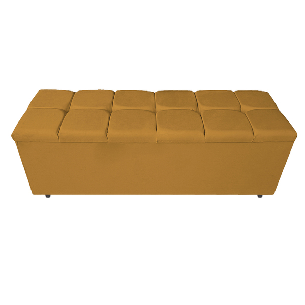 Calçadeira Estofada Manchester 160 Cm Queen Size Suede Mostar