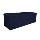 Calçadeira Estofada Manchester 195 Cm King Size Corano Azul M