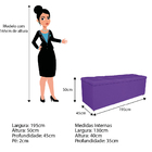 Calçadeira Estofada Manchester 195 Cm King Size Corano Roxo -