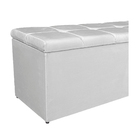 Calçadeira Estofada Manchester 195 Cm King Size Suede Branco