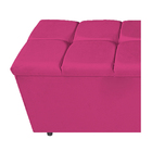 Calçadeira Estofada Manchester 195 Cm King Size Suede Pink -