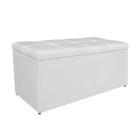 Calçadeira Estofada Manchester 90 Cm Solteiro Corano Branco -