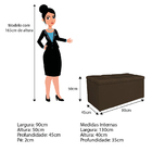 Calçadeira Estofada Manchester 90 Cm Solteiro Suede Marrom -