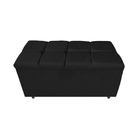 Calçadeira Estofada Manchester 90 Cm Solteiro Suede Preto - A