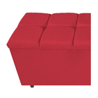Calçadeira Estofada Manchester 90 Cm Solteiro Suede Vermelho