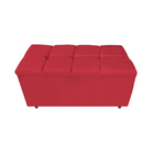 Calçadeira Estofada Manchester 90 Cm Solteiro Suede Vermelho
