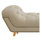 Calçadeira Estofada Veneza 140 Cm Casal Corano Bege - Doce So