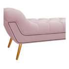 Calçadeira Estofada Veneza 140 Cm Casal Corano Rosa Bebê - Am