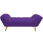Calçadeira Estofada Veneza 140 Cm Casal Corano Roxo - Amarena