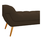 Calçadeira Estofada Veneza 140 Cm Casal Suede Marrom - Amaren