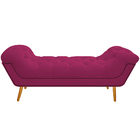 Calçadeira Estofada Veneza 140 Cm Casal Suede Pink - Amarena