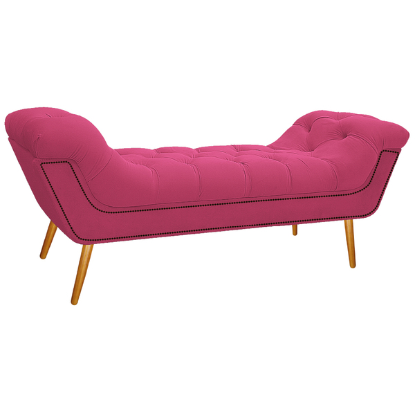 Calçadeira Estofada Veneza 160 Cm Queen Size Corano Pink - Am