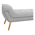 Calçadeira Estofada Veneza 160 Cm Queen Size Suede Branco - A