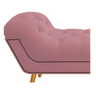 Calçadeira Estofada Veneza 160 Cm Queen Size Suede Rosa Bebê