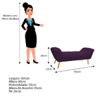 Calçadeira Estofada Veneza 160 Cm Queen Size Suede Roxo - Ama
