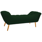 Calçadeira Estofada Veneza 160 Cm Queen Size Suede Verde - Am