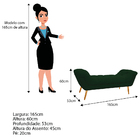 Calçadeira Estofada Veneza 160 Cm Queen Size Suede Verde - Do