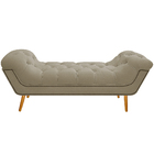 Calçadeira Estofada Veneza 195 Cm King Size Linho Bege - Amar