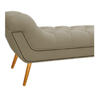 Calçadeira Estofada Veneza 195 Cm King Size Linho Bege - Amar