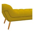Calçadeira Estofada Veneza 195 Cm King Size Suede Amarelo - D