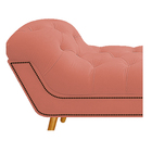 Calçadeira Estofada Veneza 195 Cm King Size Suede Coral - Ama