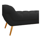 Calçadeira Estofada Veneza 195 Cm King Size Suede Preto - Ama