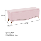 Calçadeira Estofada Yasmim 140 Cm Casal Corano Bordô - Amaren