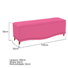 Calçadeira Estofada Yasmim 140 Cm Casal Corano Pink - Amarena