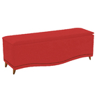 Calçadeira Estofada Yasmim 140 Cm Casal Corano Vermelho - Doc