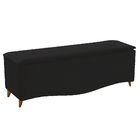 Calçadeira Estofada Yasmim 160 Cm Queen Size Suede Preto - Do