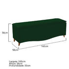 Calçadeira Estofada Yasmim 160 Cm Queen Size Suede Verde - Do