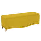Calçadeira Estofada Yasmim 195 Cm King Size Suede Amarelo - D