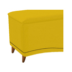 Calçadeira Estofada Yasmim 90 Cm Solteiro Corano Amarelo - Do