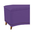 Calçadeira Estofada Yasmim 90 Cm Solteiro Corano Roxo - Doce