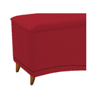 Calçadeira Estofada Yasmim 90 Cm Solteiro Suede Vermelho - Do