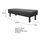 Calçadeira King Orlando P02 195 Cm Para Cama Box Linho - Amar