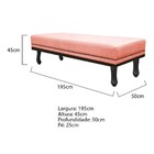 Calçadeira King Orlando P02 195 Cm Para Cama Box Suede - Amar