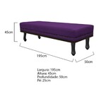 Calçadeira King Orlando P02 195 Cm Para Cama Box Suede - Doce
