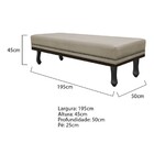 Calçadeira King Orlando P02 195 Cm Para Cama Box Suede - Doce