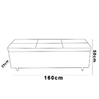 Calçadeira Milão 160 Cm Suede Marrom Escuro - D'rossi