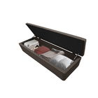 Calçadeira Milão 90 Cm Suede Marrom Escuro- D'rossi